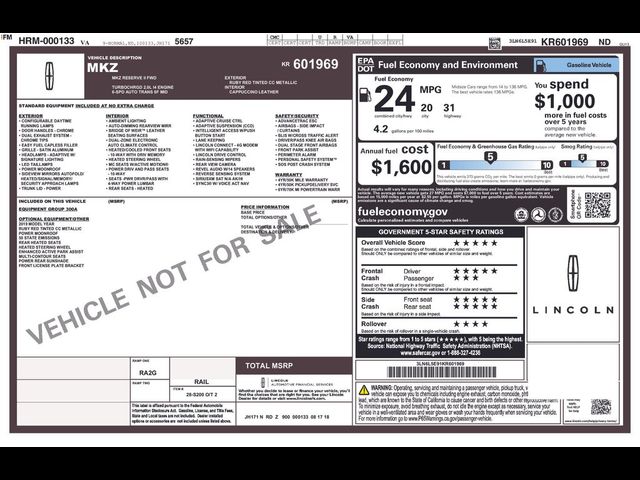 2019 Lincoln MKZ Reserve II