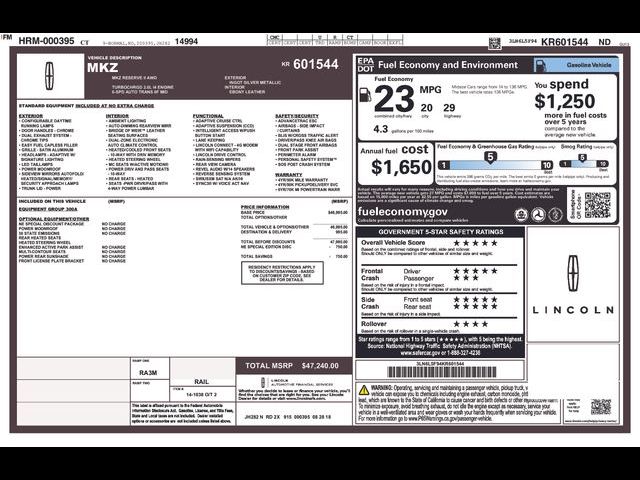2019 Lincoln MKZ Reserve II