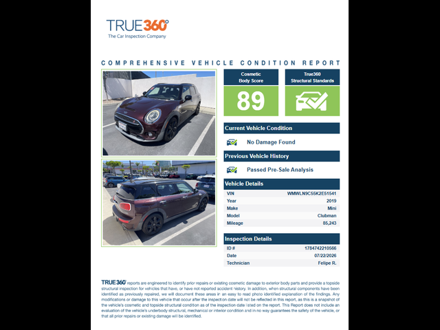 2019 MINI Cooper Clubman S
