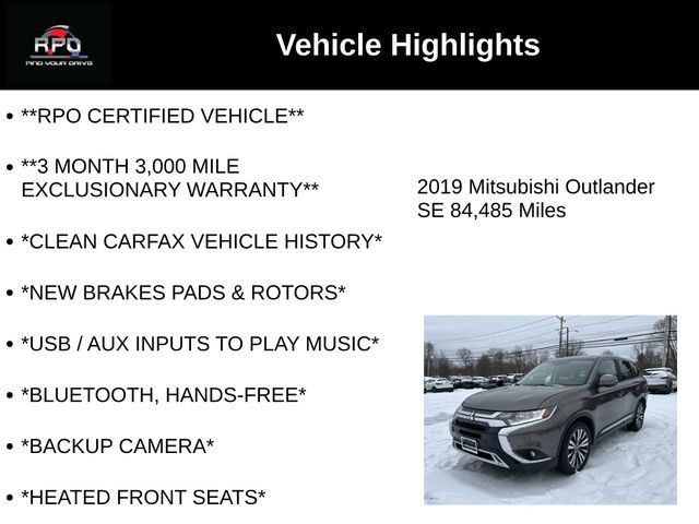 2019 Mitsubishi Outlander SE