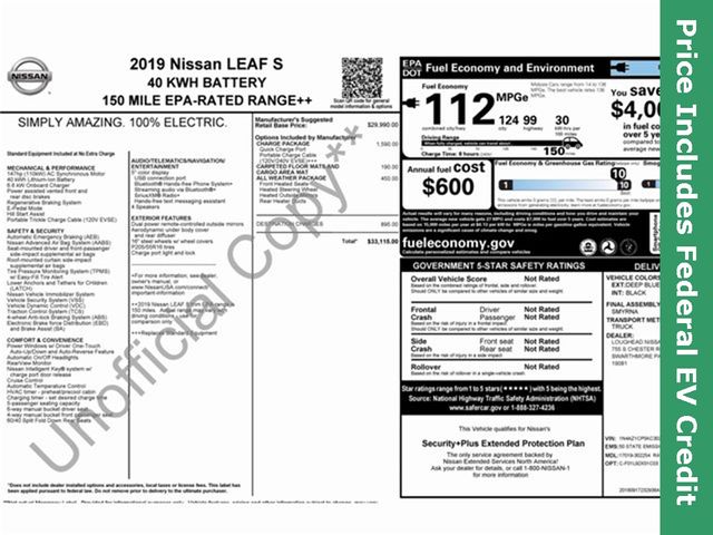 2019 Nissan Leaf S