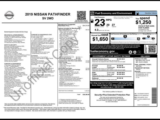 2019 Nissan Pathfinder SV