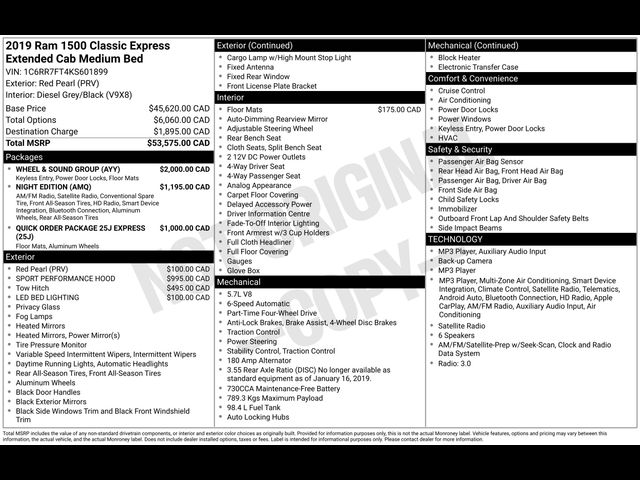 2019 Ram 1500 Classic Express