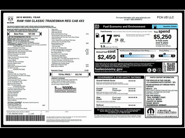 2019 Ram 1500 Classic Tradesman