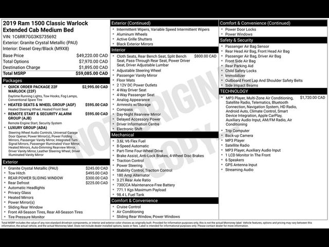 2019 Ram 1500 Classic Warlock