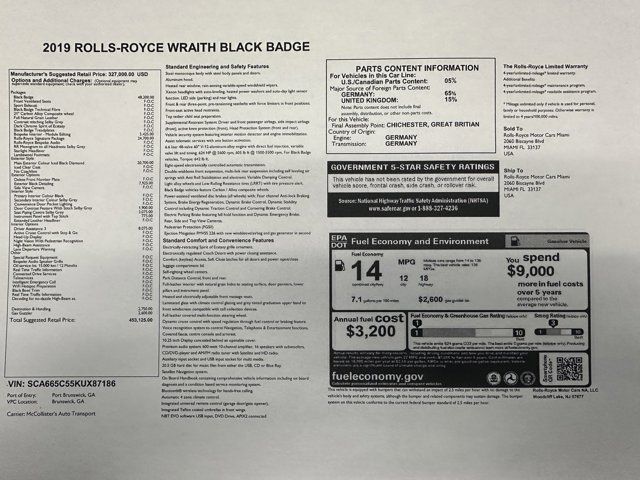 2019 Rolls-Royce Wraith Base