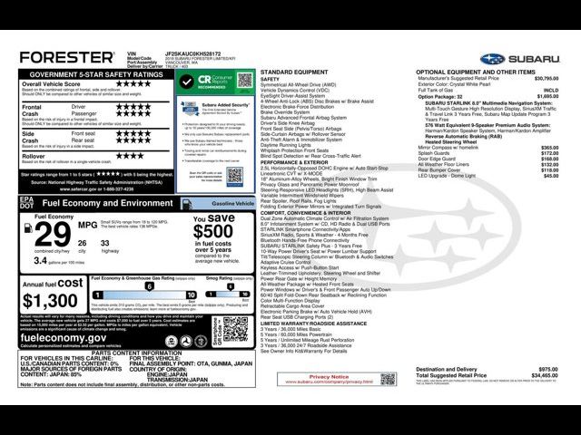 2019 Subaru Forester Limited