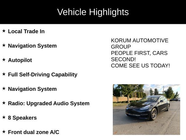 2019 Tesla Model 3 Standard Range Plus