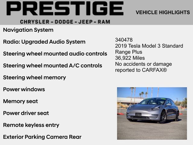 2019 Tesla Model 3 Standard Range Plus