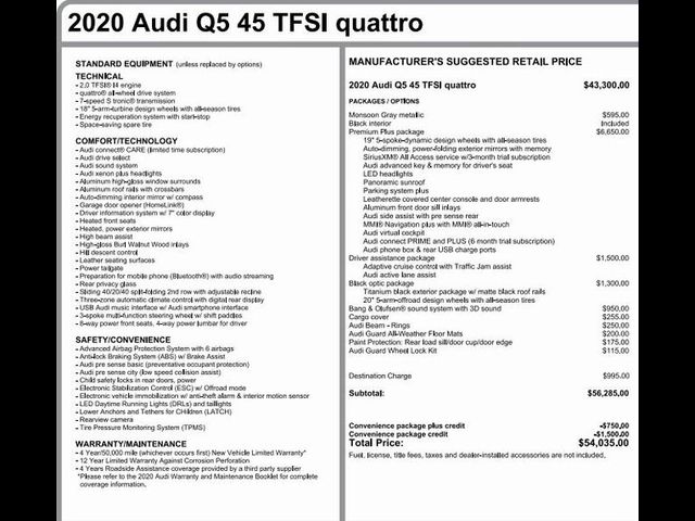 2020 Audi Q5 Premium Plus