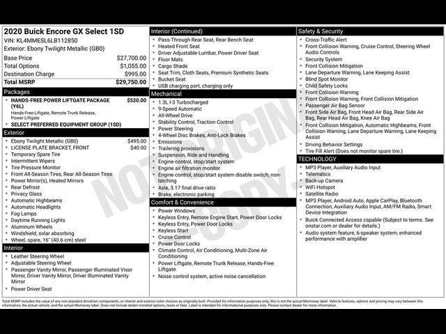 2020 Buick Encore GX Select