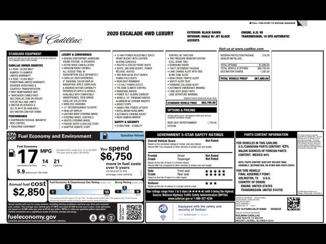 2020 Cadillac Escalade Luxury