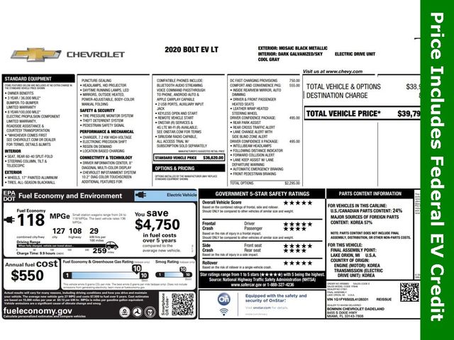 2020 Chevrolet Bolt EV LT