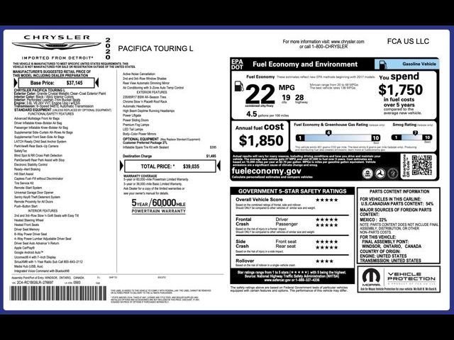 2020 Chrysler Pacifica Touring-L