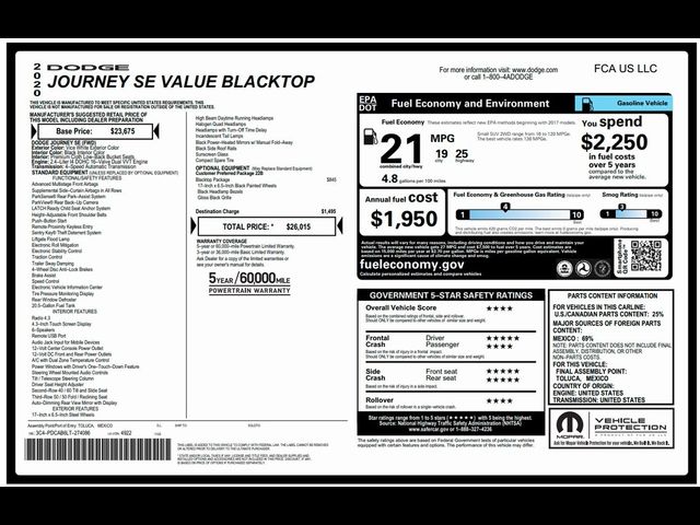 2020 Dodge Journey SE Value