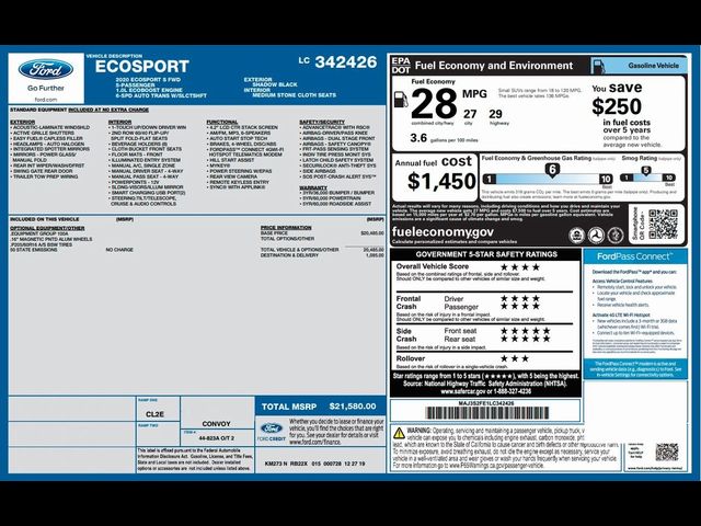 2020 Ford EcoSport S