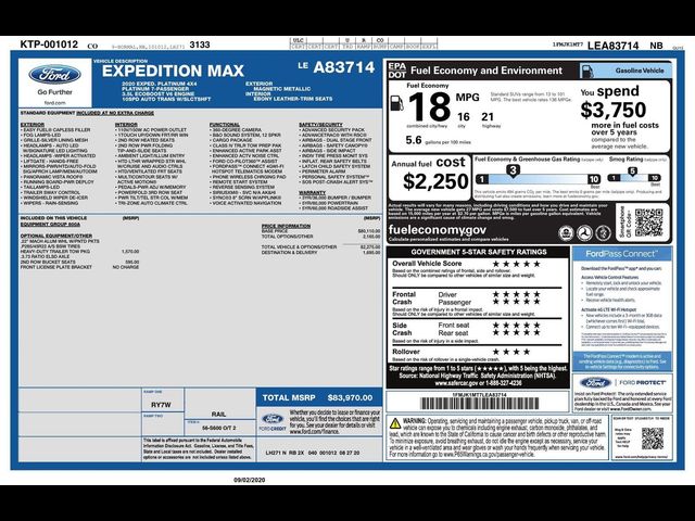 2020 Ford Expedition MAX Platinum