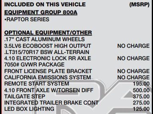 2020 Ford F-150 Raptor