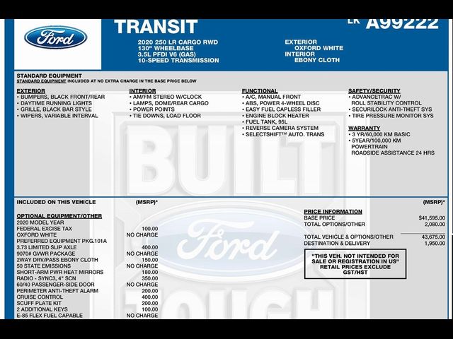 2020 Ford Transit Base