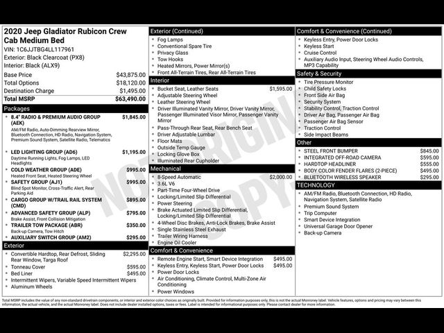 2020 Jeep Gladiator Rubicon