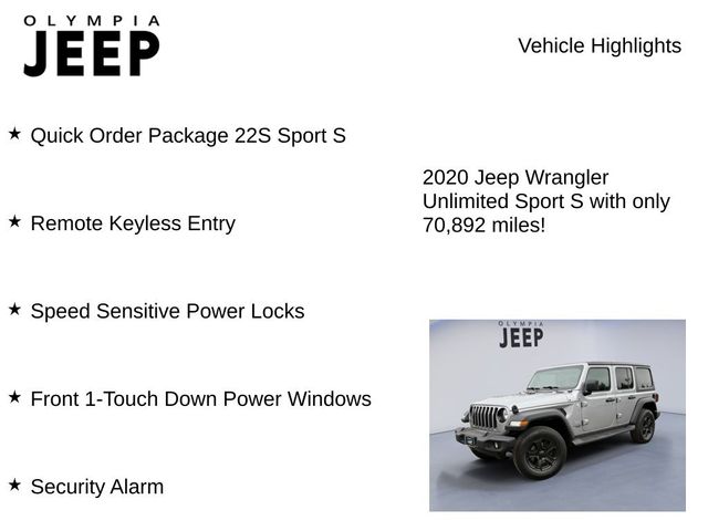 2020 Jeep Wrangler Unlimited Sport S