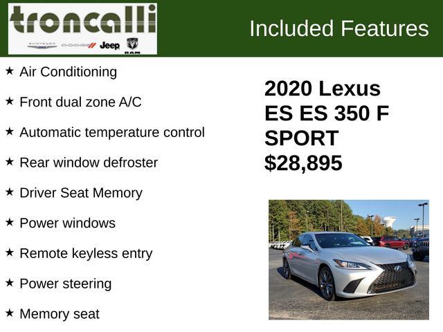 2020 Lexus ES 350 F Sport