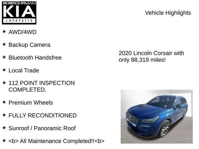 2020 Lincoln Corsair Standard