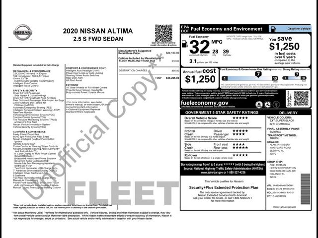 2020 Nissan Altima 2.5 S