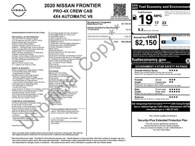 2020 Nissan Frontier PRO-4X