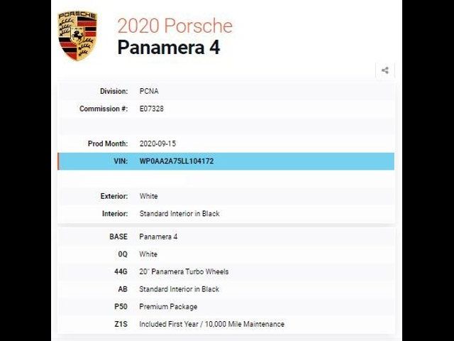 2020 Porsche Panamera 4