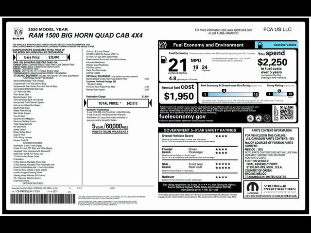 2020 Ram 1500 Big Horn