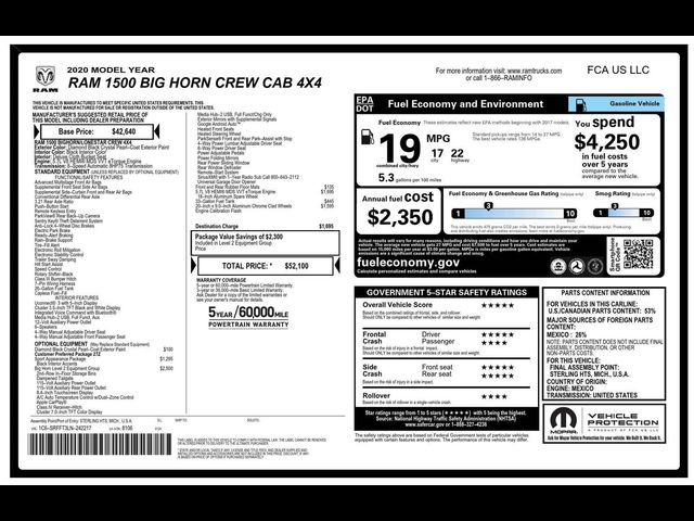 2020 Ram 1500 Big Horn