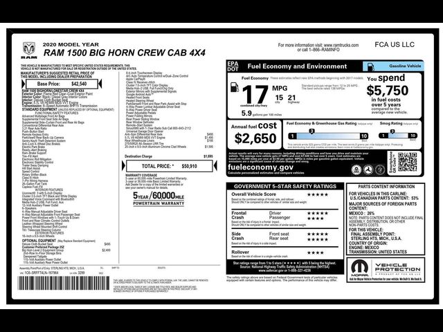 2020 Ram 1500 Big Horn