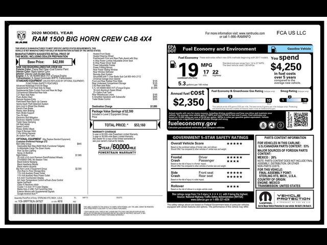 2020 Ram 1500 Big Horn