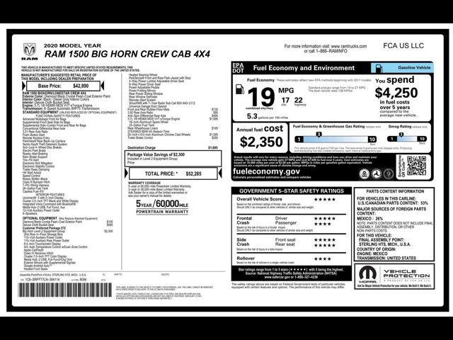 2020 Ram 1500 Big Horn