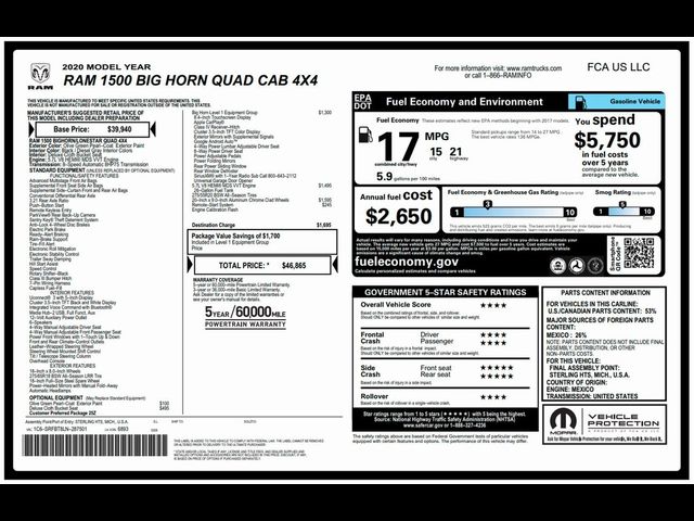 2020 Ram 1500 Big Horn