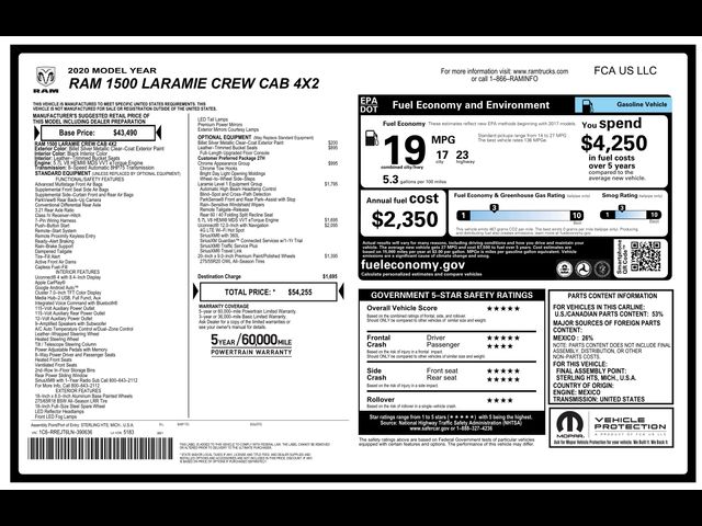 2020 Ram 1500 Laramie