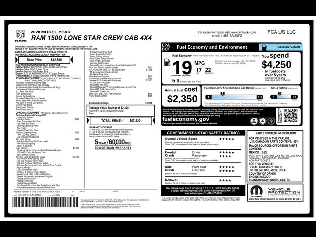 2020 Ram 1500 Lone Star