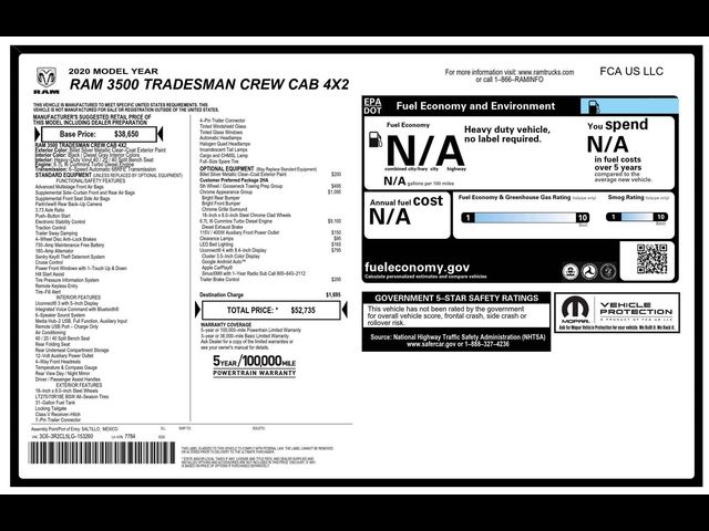 2020 Ram 3500 Tradesman