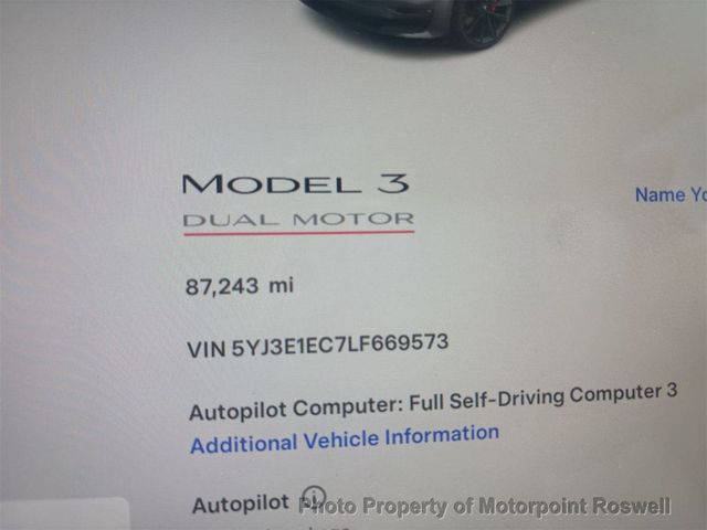 2020 Tesla Model 3 Performance