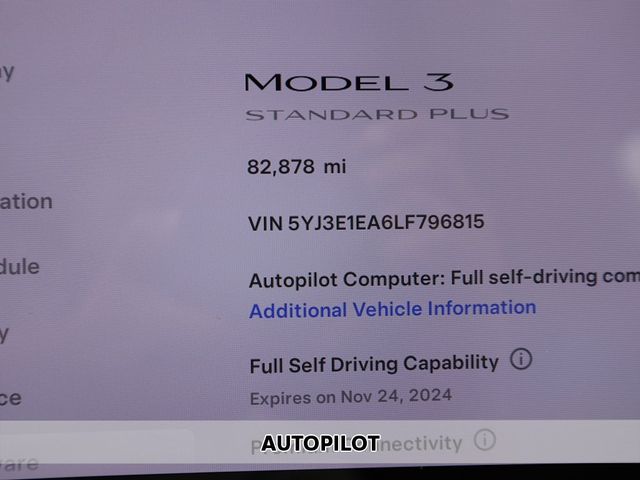 2020 Tesla Model 3 Standard Range Plus