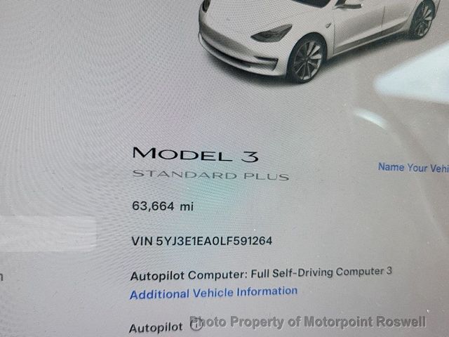 2020 Tesla Model 3 Standard Range Plus