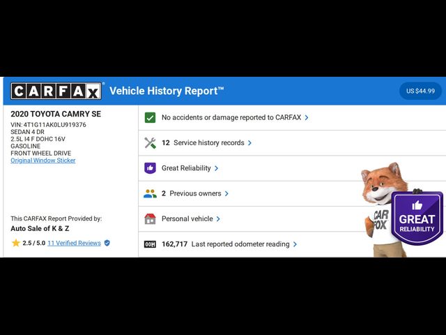 2020 Toyota Camry SE