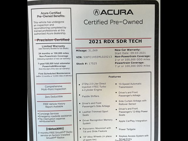 2021 Acura RDX Technology