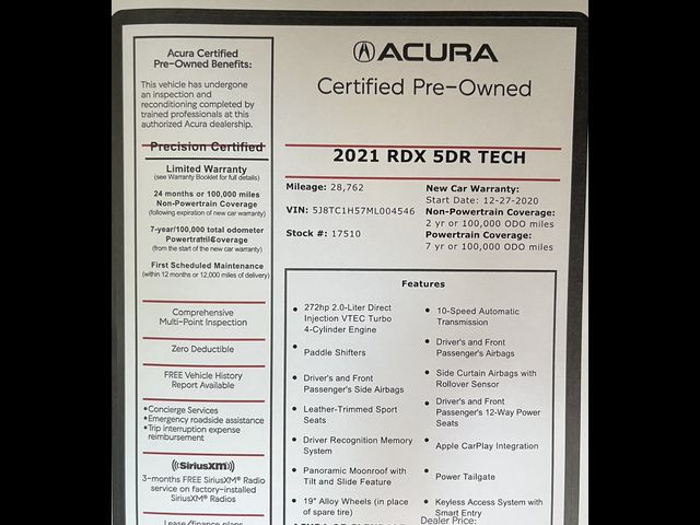 2021 Acura RDX Technology