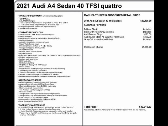 2021 Audi A4 Premium