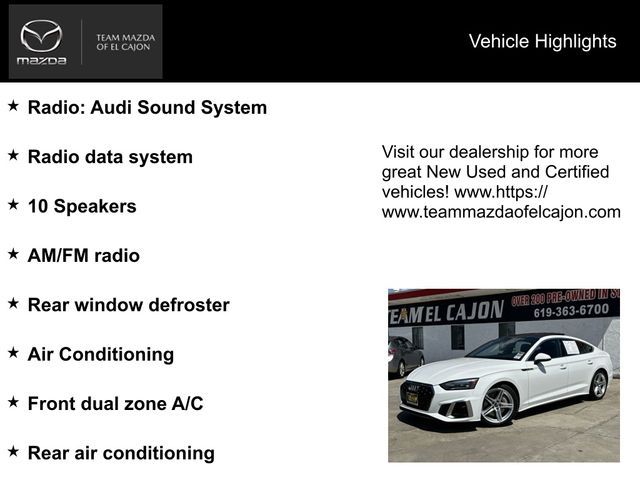 2021 Audi A5 Sportback S Line Premium