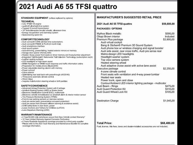 2021 Audi A6 Premium Plus