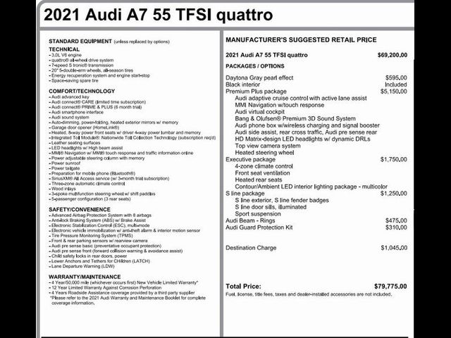 2021 Audi A7 Premium Plus