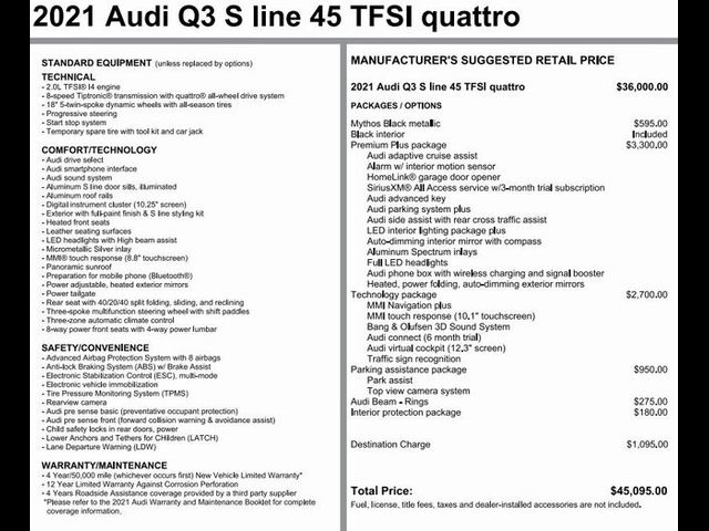 2021 Audi Q3 S Line Premium Plus